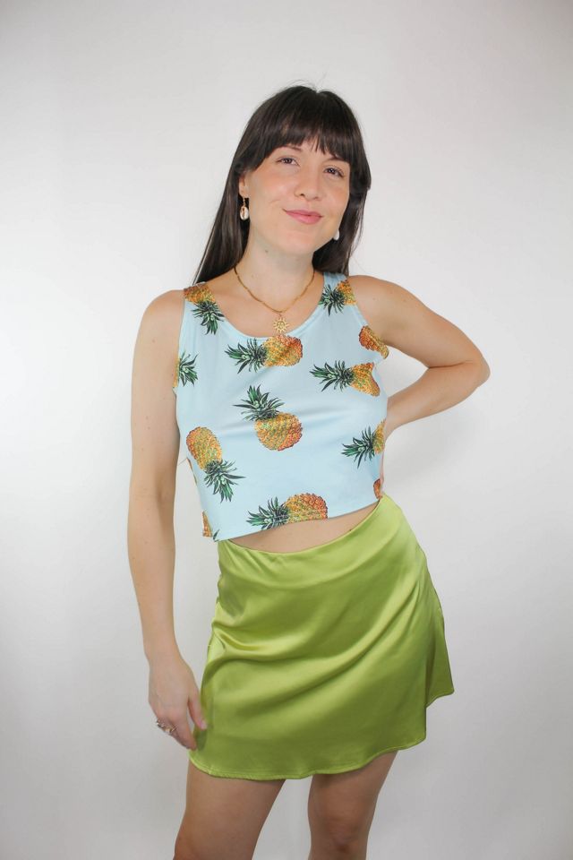 Vintage Pineapple Print Crop Top Selected By Moons + Junes Vintage #3