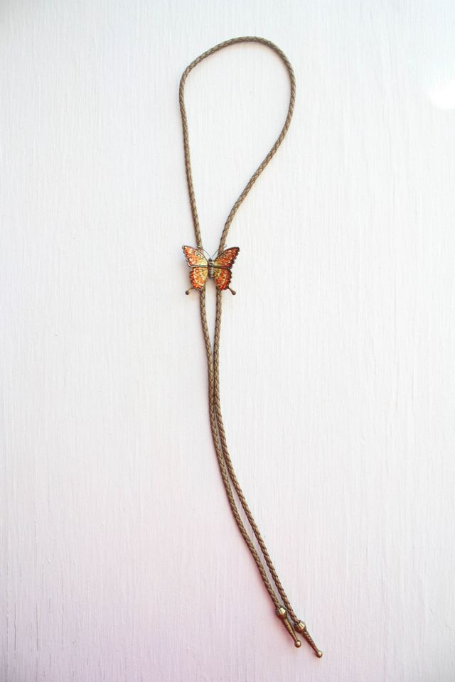 Upcycled Vintage Mosaic Butterfly Bolo Tie Selected By Moons + Junes Vintage #2