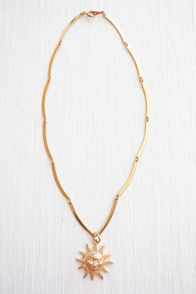 Vintage Gold Sun Collar Necklace Selected By Moons + Junes Vintage #2