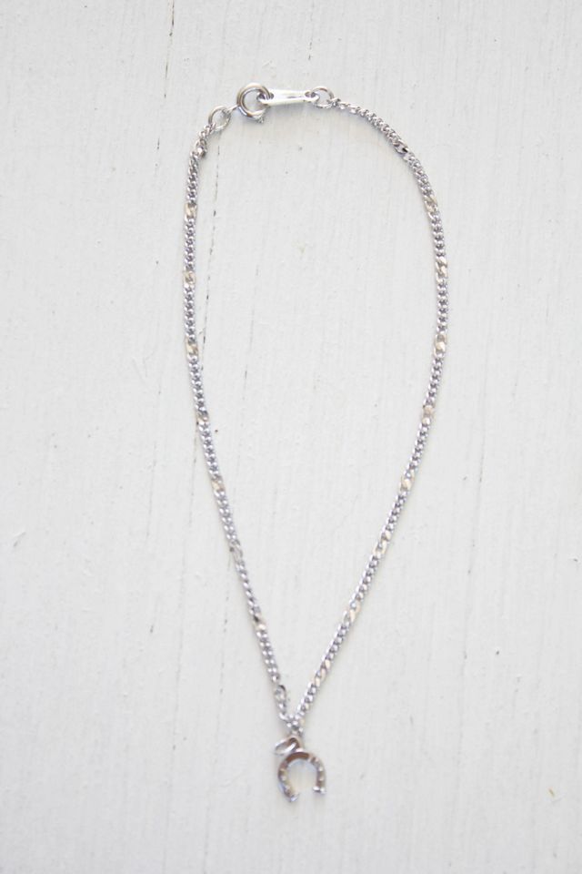 Vintage Silver Horseshoe Charm Bracelet Selected By Moons + Junes Vintage #2