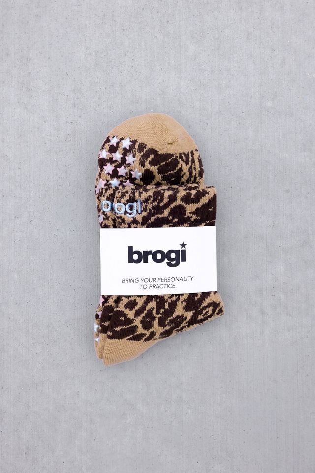 Brogi Yoga Leopard Grip Socks #1