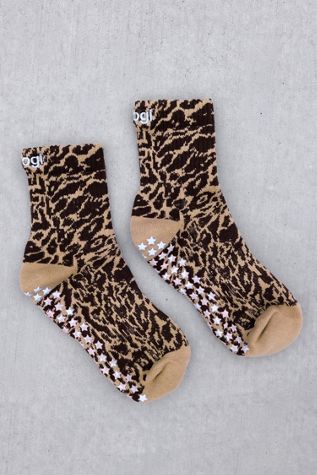 Brogi Yoga Leopard Grip Socks
