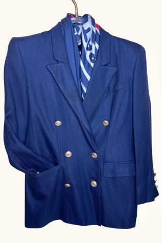 Vintage Liz Claiborne Navy Blazer and Skirt Selected By Ankh By Racquel