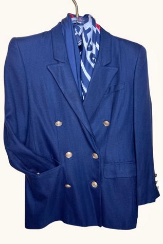 Vintage Liz Claiborne Navy Blazer and Skirt Selected By Ankh By Racquel