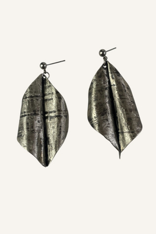 Vintage Textured Sculptural Earrings Selected By Ankh By Racquel