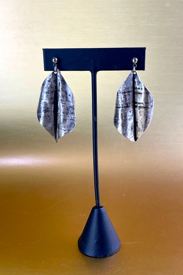 Vintage Textured Sculptural Earrings Selected By Ankh By Racquel #1