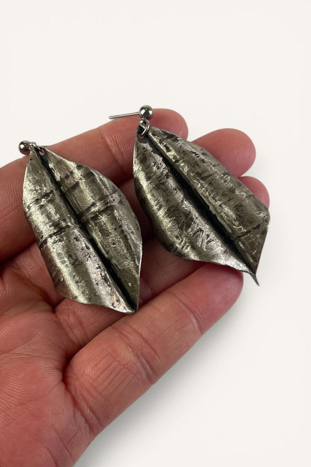 Vintage Textured Sculptural Earrings Selected By Ankh By Racquel #2