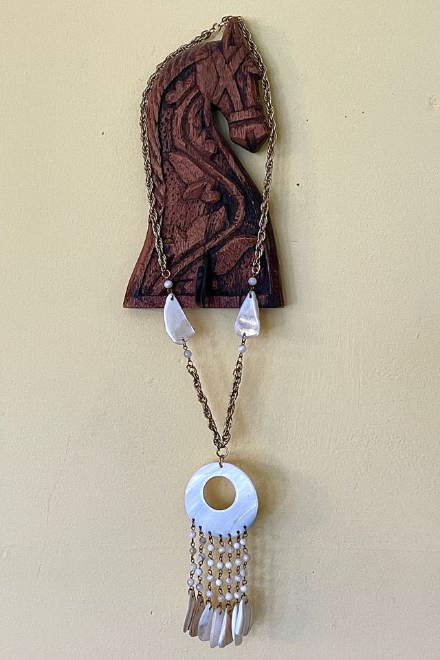Vintage Mother Of Pearl Chain Necklace Selected By Ankh By Racquel #1