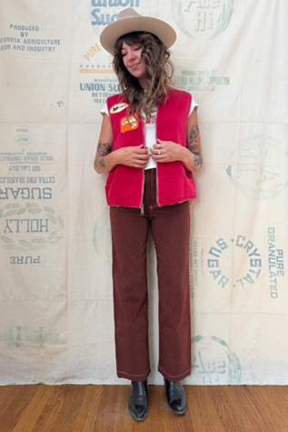 GOOD DAYS 1970s Red Patch Vest