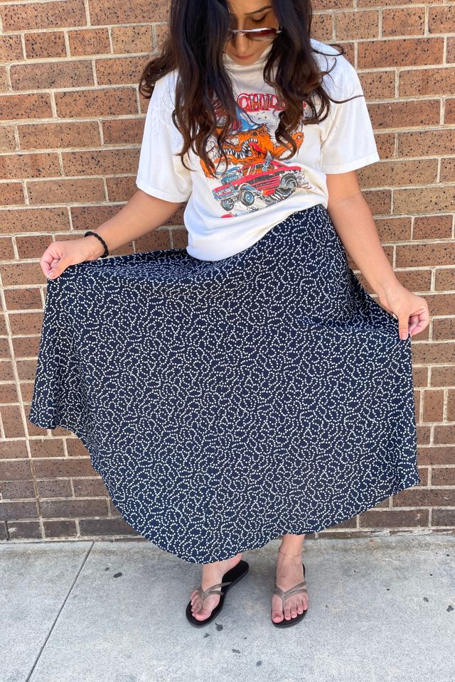 Vintage 1990's Anne Klein II Blue Dot Skirt Selected by FernMercantile #1