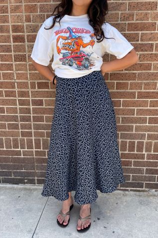 Vintage 1990's Anne Klein II Blue Dot Skirt Selected by FernMercantile