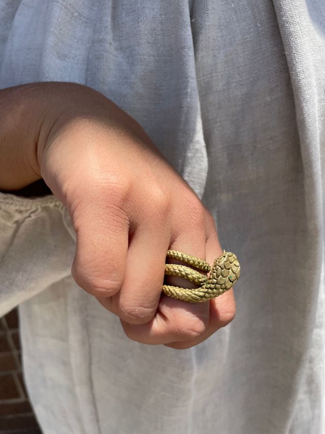 Vintage Brass Snake Ring Selected by FernMercantile #1