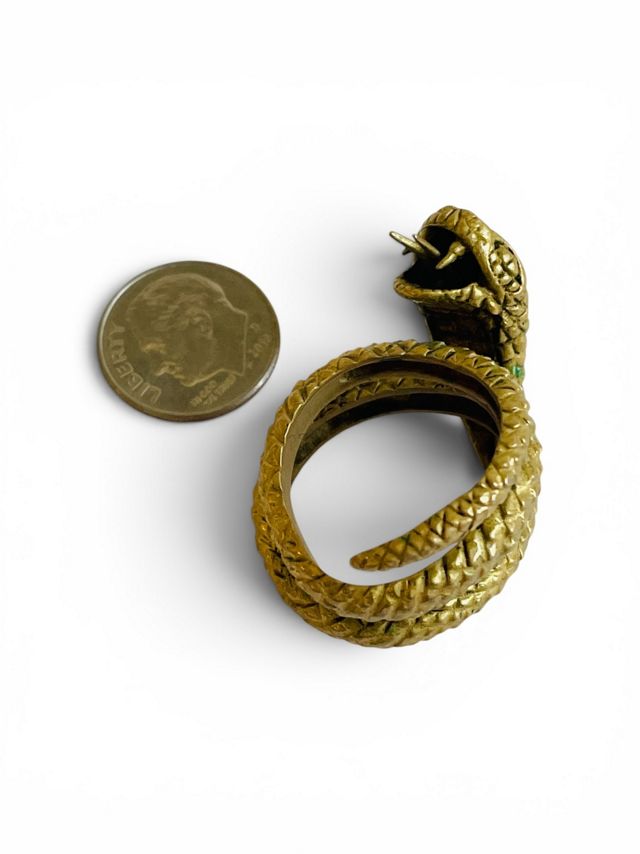 Vintage Brass Snake Ring Selected by FernMercantile #2