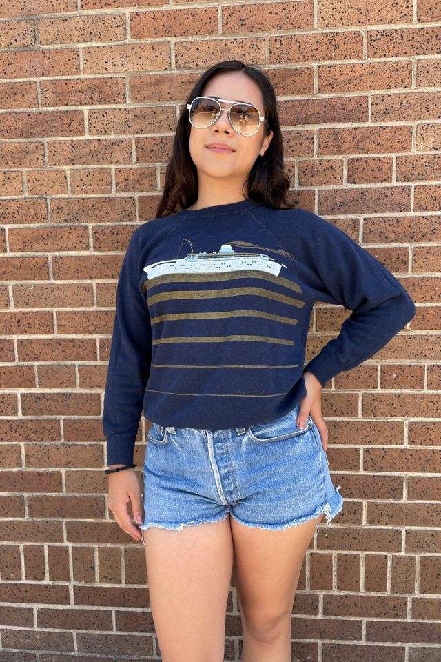 Vintage 1970's Miss K by Alfred Shaheen Boat Sweatshirt Selected by FernMercantile #1