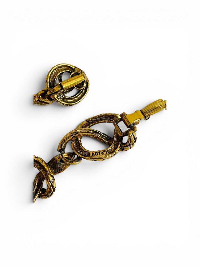 Vintage Arthur Pepper Snake Bracelet with Earrings Selected by FernMercantile #3