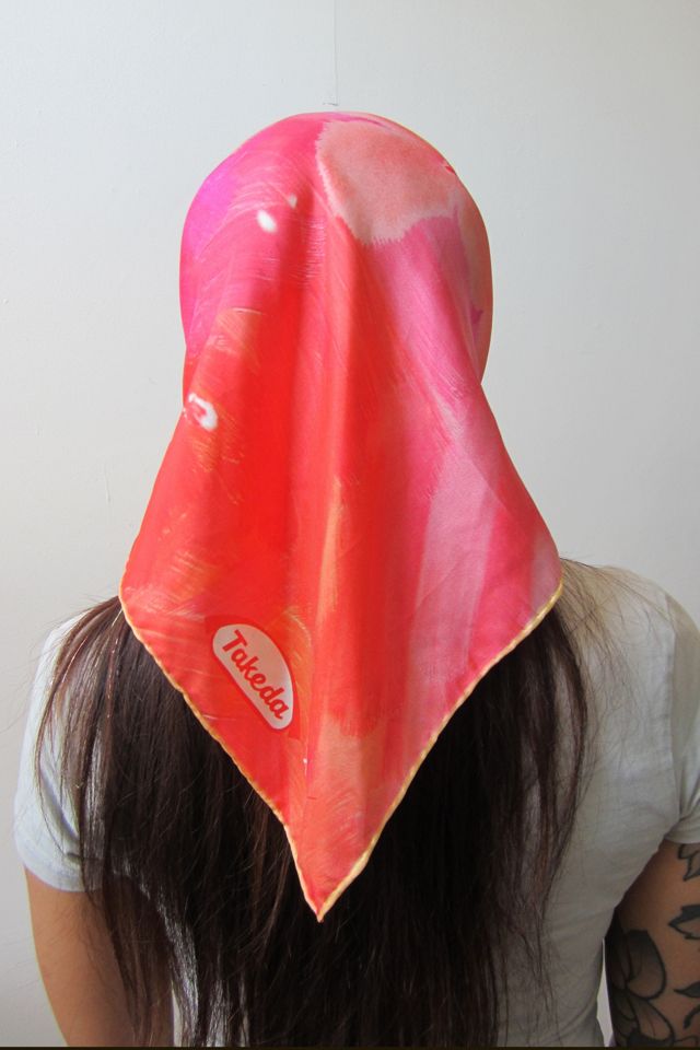 Highdive one-of-a-kind THE EDIE Scarf Hat in Watercolor Hibiscus Print #1