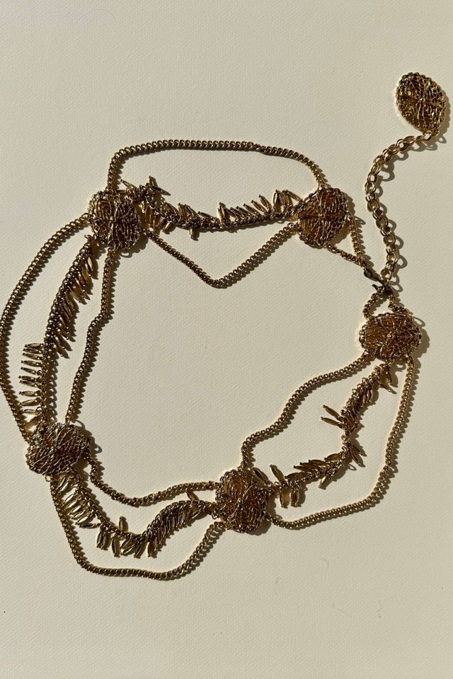 Vintage Gold Filigree Fringed Belt Selected by Wax Plant #1