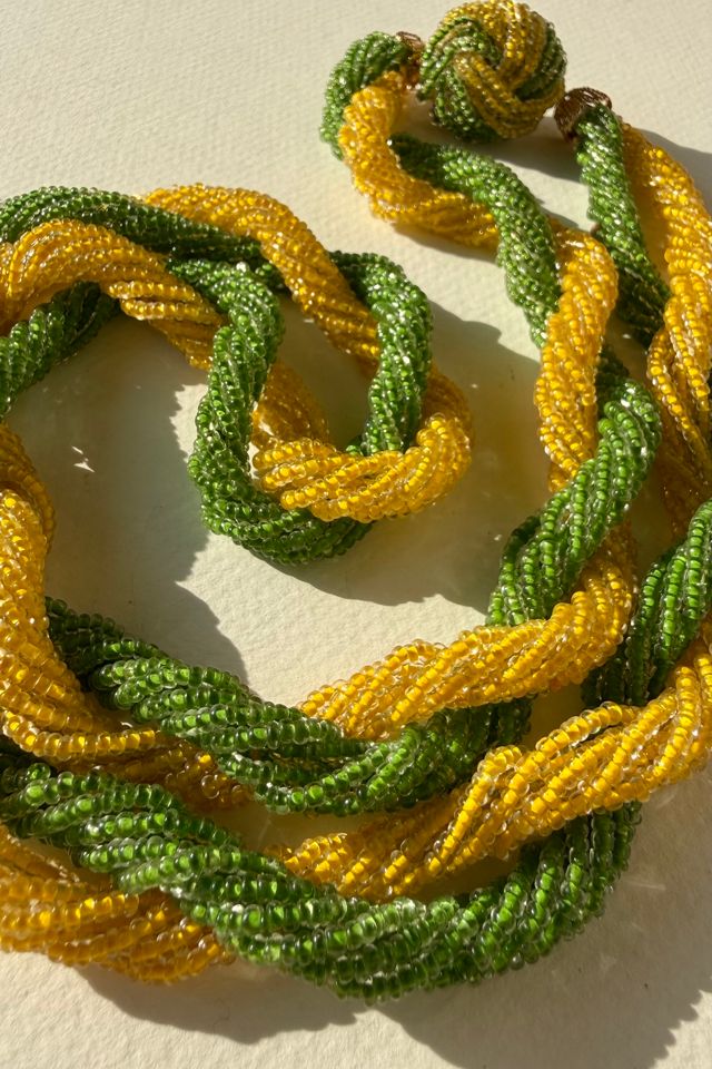 60's Twisted Beaded Necklace Selected by Wax Plant #2