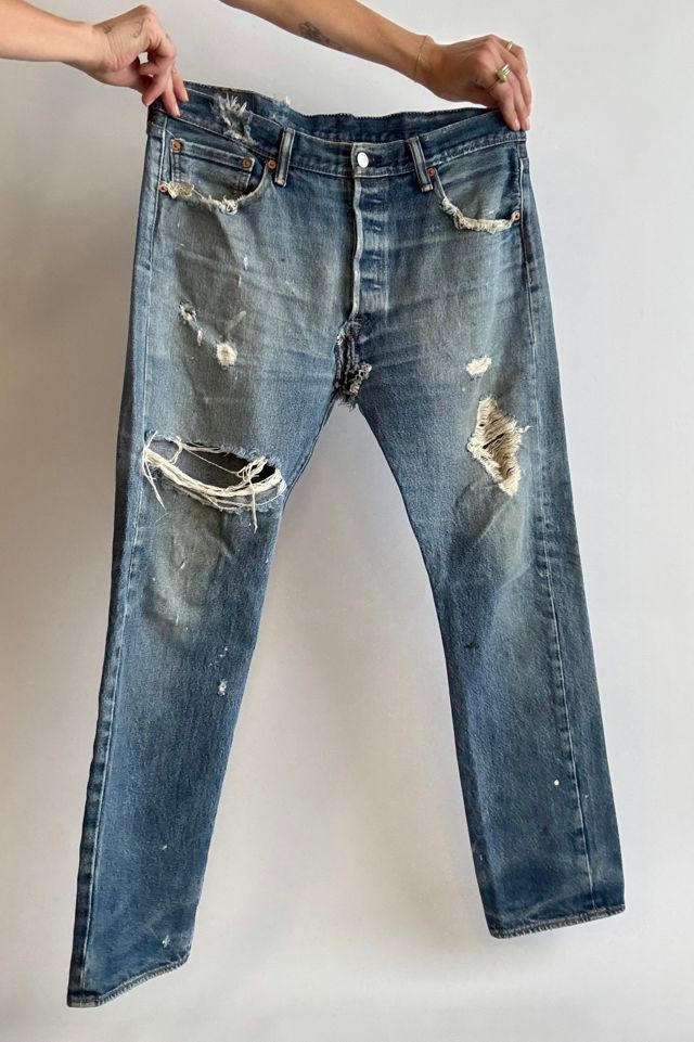 Vintage Thrashed Levi 501s Selected by Wax Plant #1