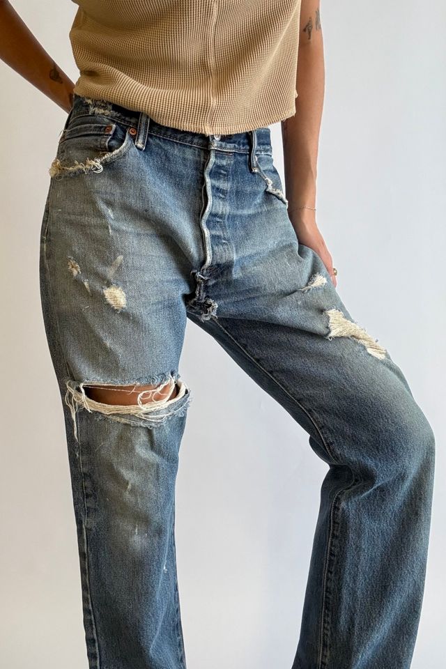 Vintage Thrashed Levi 501s Selected by Wax Plant #2