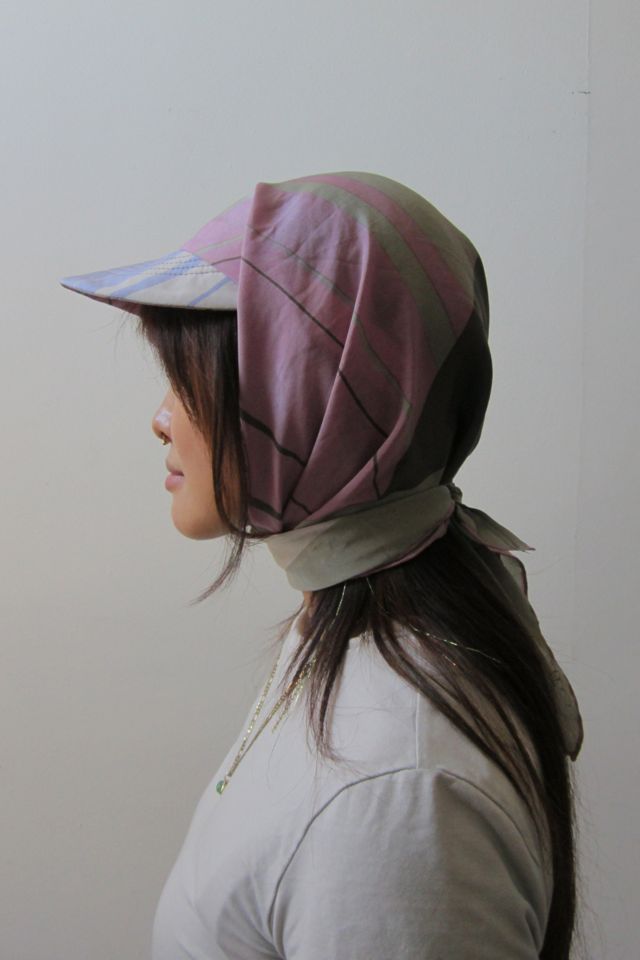 Highdive one-of-a-kind THE EDIE Scarf Hat in Violet and Sterling Silver print #1