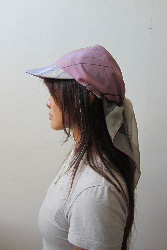 Highdive one-of-a-kind THE EDIE Scarf Hat in Violet and Sterling Silver print #2