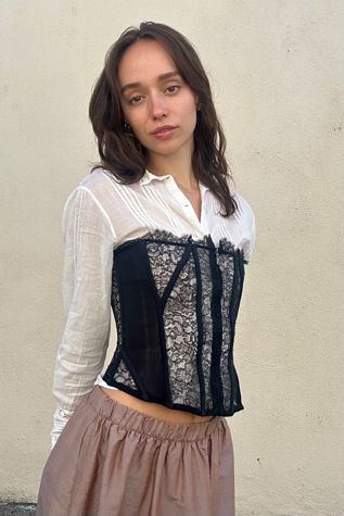 YSL Yves SAINT LAURENT Lace Bustier Top Selected by The Curatorial Dept.