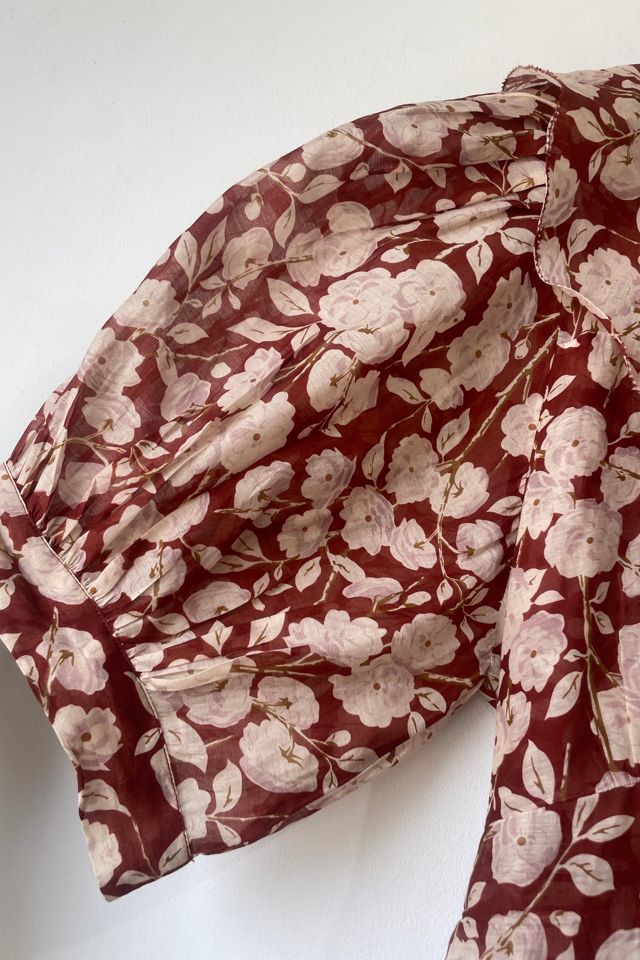 Doen Brown Floral Silk Rimbaud Dress Selected by The Curatorial Dept, #1