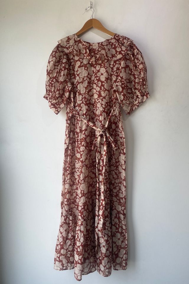 Doen Brown Floral Silk Rimbaud Dress Selected by The Curatorial Dept, #2