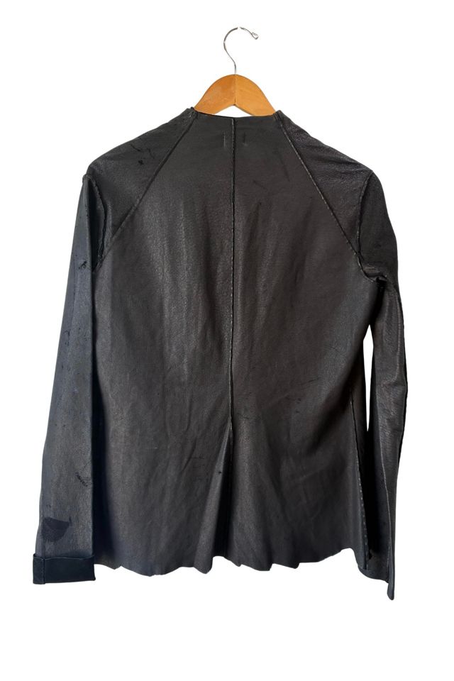 Hazel Brown Black Burnout Leather Jacket Selected by The Curatorial Dept. #2
