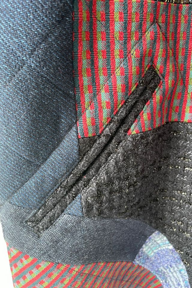 Koos van den Akker Blue and Red Patchwork Jacket Selected by The Curatorial Dept. #1