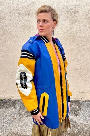 Vintage Michael Hoban 1991 Football Leather Jacket Selected by The Curatorial Dept.