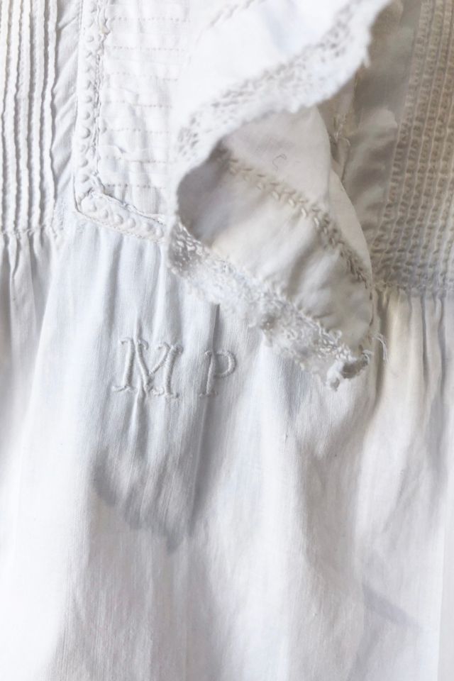 Vintage Victorian White Lace Trim Dress Selected by The Curatorial Dept. #2