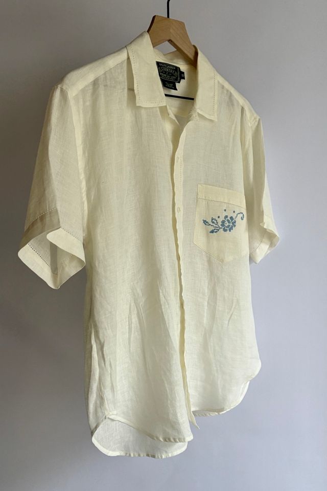 Vintage Linen Embroidered Blouse Selected by Wax Plant #2