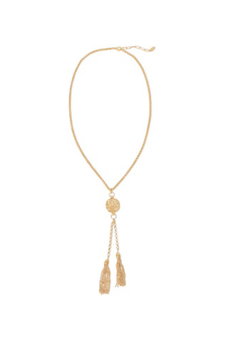 Женское колье Free People Saskia Tassel Pendant, цвет: Золотой — фото 8