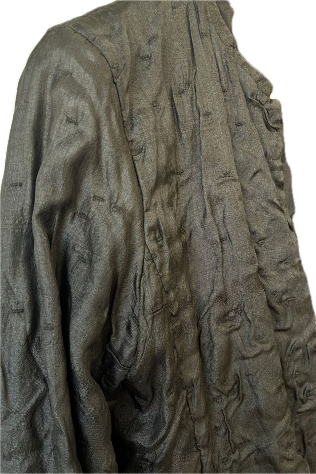 Eileen Fisher Grey Silk Quilted Jacket Selected by The Curatorial Dept. #3