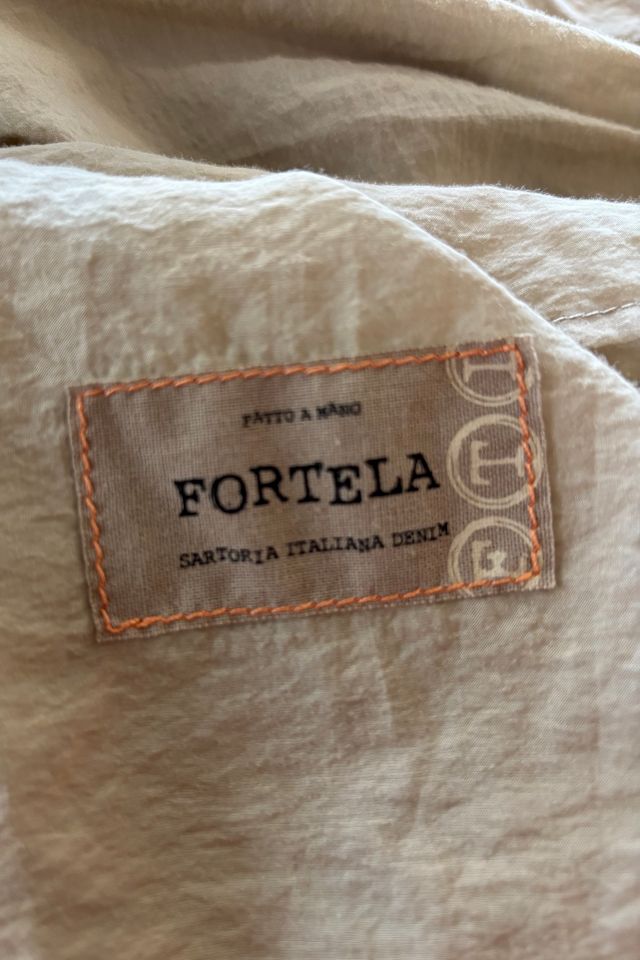 Fortela Beige Shirt Faux Turquoise Buttons Selected by The Curatorial Dept. #3