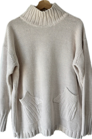 Michael Seroy Vintage White Mitten Sweater Selected by The Curatorial Dept.