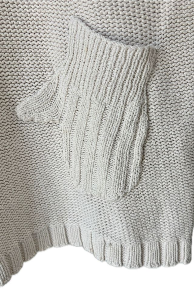 Michael Seroy Vintage White Mitten Sweater Selected by The Curatorial Dept. #1