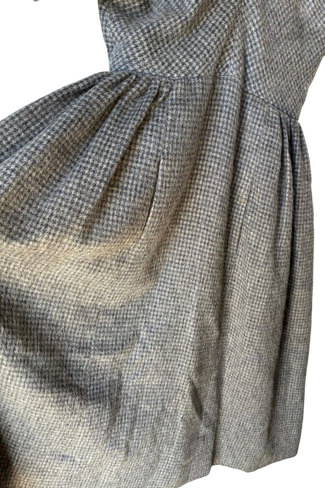 Galanos Grey Wool Checkered Dress Selected by The Curatorial Dept. #2