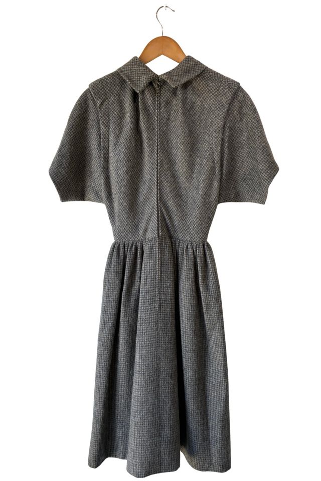 Galanos Grey Wool Checkered Dress Selected by The Curatorial Dept. #3