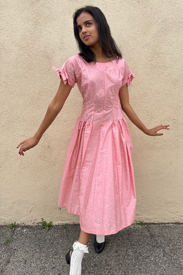 free people pink polka dot dress Polka Dot + Dotted Dresses