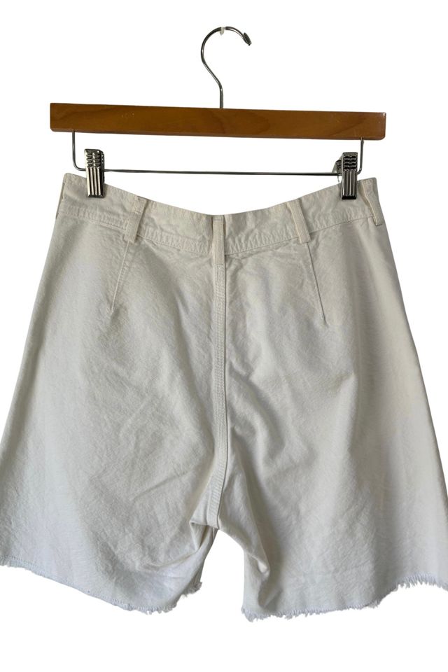 Jesse Kamm White Cutoff Shorts Selected by The Curatorial Dept. #2
