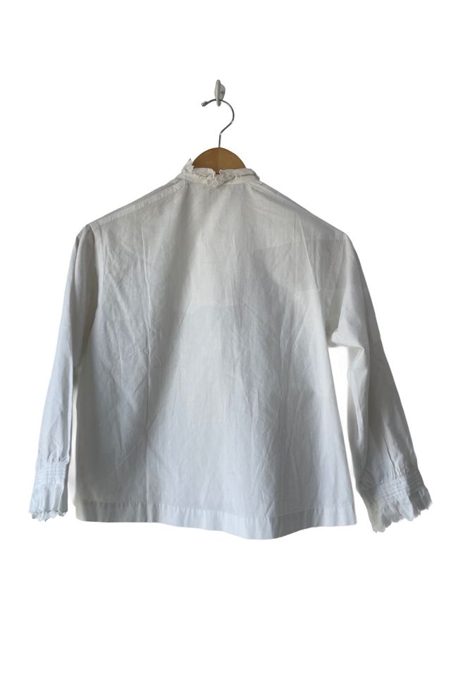 Antique Victorian MB Initialed White Blouse Selected by The Curatorial Dept. #3