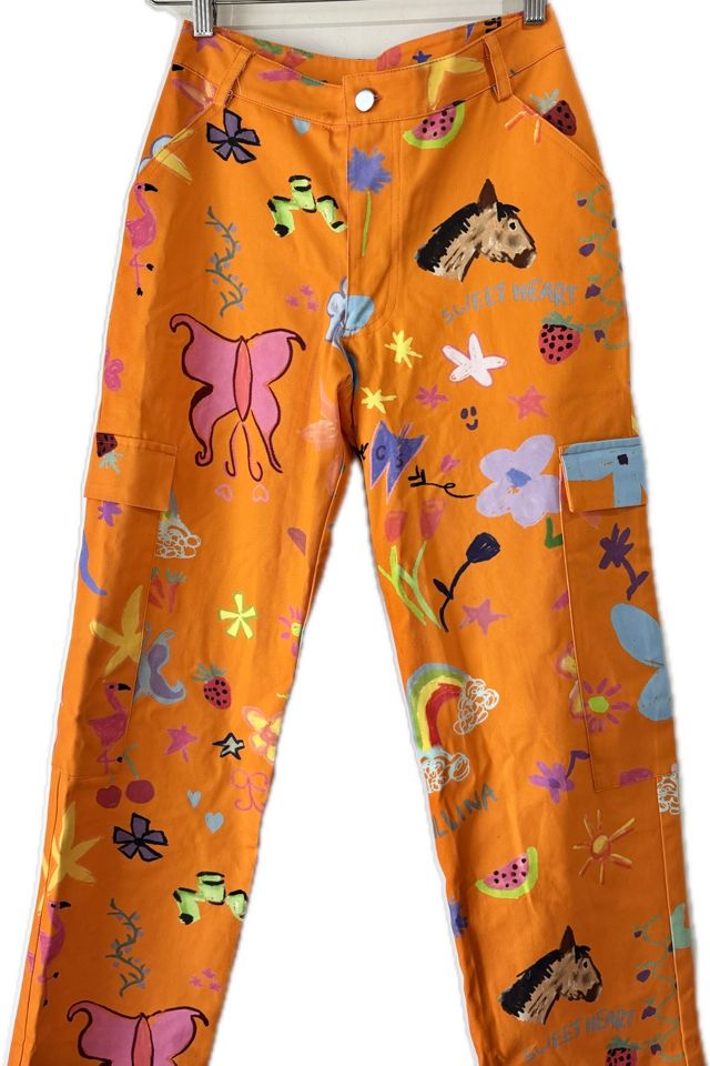 Collina Strada NY Orange Horse Flamingo Pants Selected by The Curatorial Dept. #1
