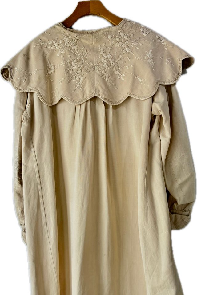 Antique Edwardian Cream Hand Embroidered Opera Coat Selected by The Curatorial Dept. #3