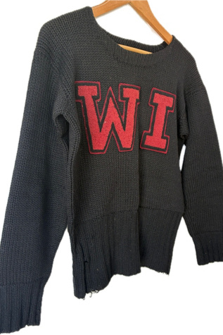Antique W Black Wisconsin Sweater Selected by The Curatorial Dept.