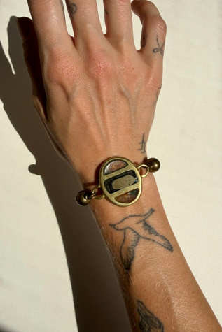 Vintage Brass Modernist Bracelet Selected by Wax Plant