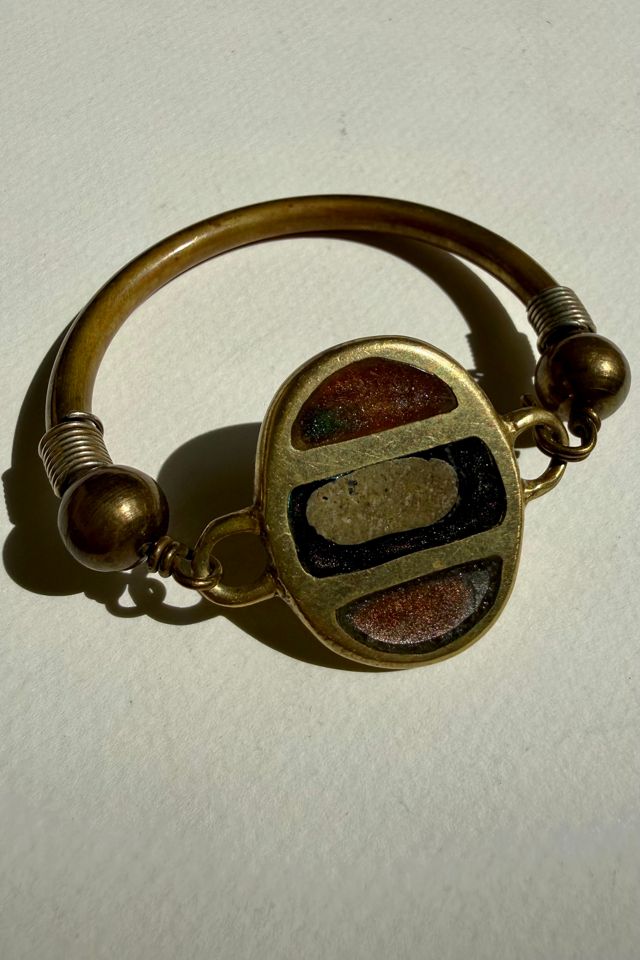 Vintage Brass Modernist Bracelet Selected by Wax Plant #2