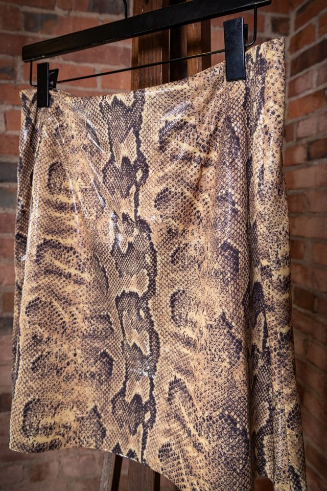 Vintage 90s Cache faux Snakeskin Skirt Selected by Black Shag Vintage #1